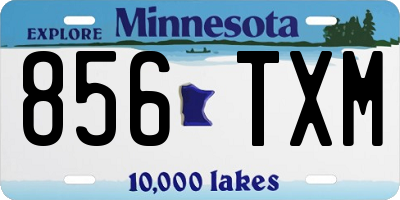 MN license plate 856TXM