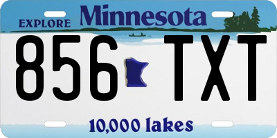 MN license plate 856TXT