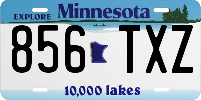 MN license plate 856TXZ