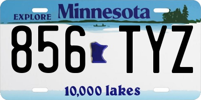 MN license plate 856TYZ