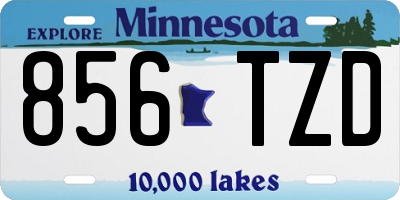 MN license plate 856TZD