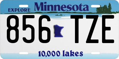 MN license plate 856TZE