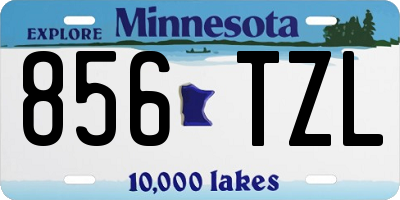 MN license plate 856TZL