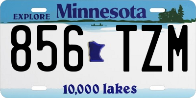 MN license plate 856TZM
