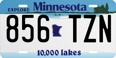 MN license plate 856TZN
