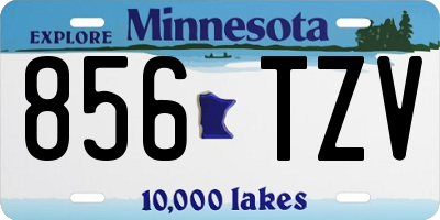 MN license plate 856TZV