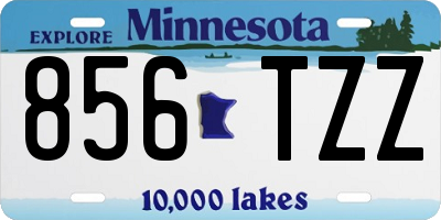 MN license plate 856TZZ