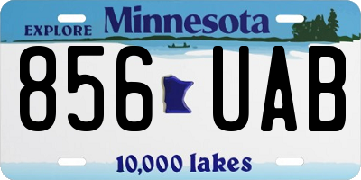 MN license plate 856UAB