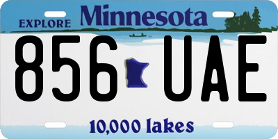 MN license plate 856UAE
