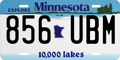 MN license plate 856UBM