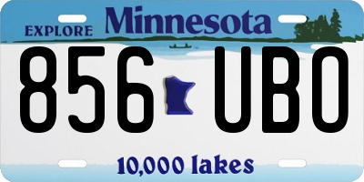 MN license plate 856UBO