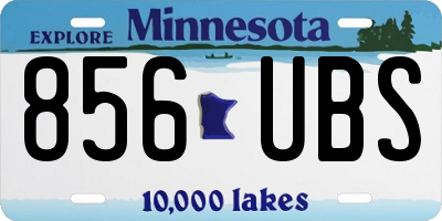MN license plate 856UBS