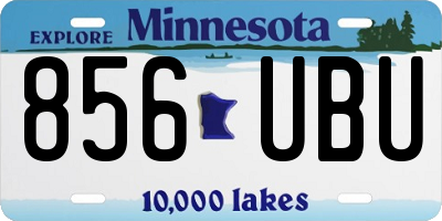 MN license plate 856UBU