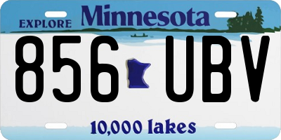 MN license plate 856UBV