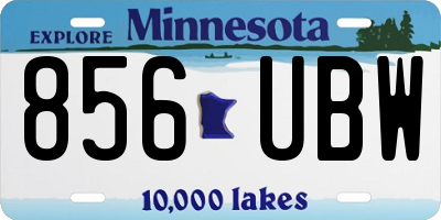 MN license plate 856UBW
