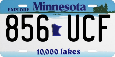 MN license plate 856UCF