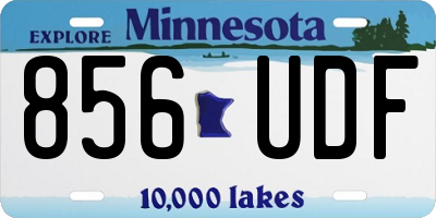 MN license plate 856UDF