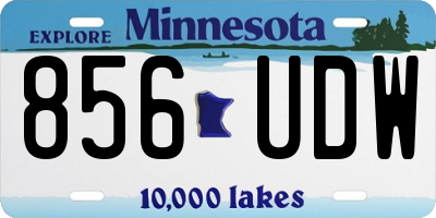 MN license plate 856UDW