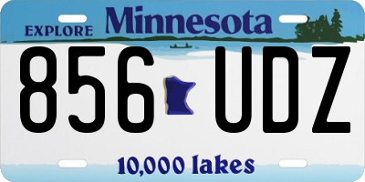MN license plate 856UDZ