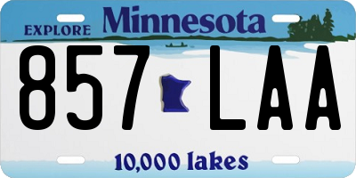 MN license plate 857LAA