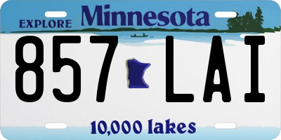 MN license plate 857LAI