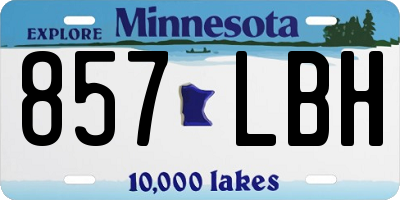 MN license plate 857LBH