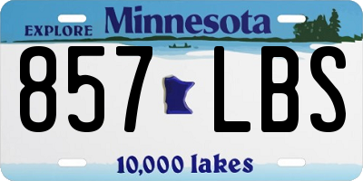 MN license plate 857LBS