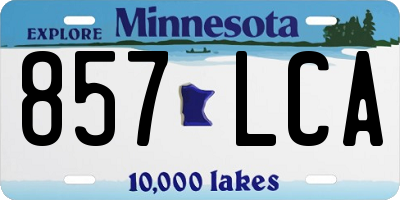 MN license plate 857LCA