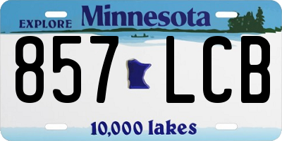 MN license plate 857LCB