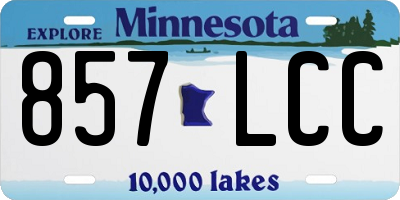 MN license plate 857LCC