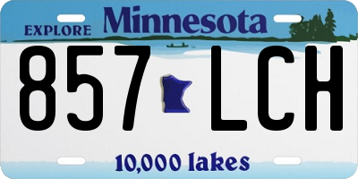 MN license plate 857LCH