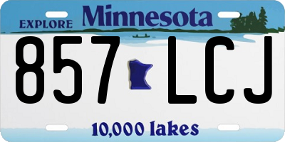 MN license plate 857LCJ