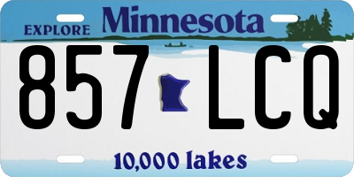 MN license plate 857LCQ