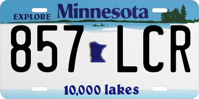 MN license plate 857LCR