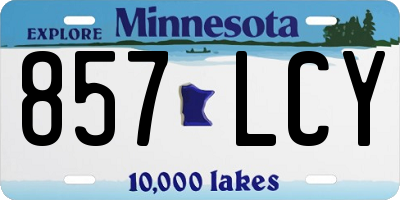 MN license plate 857LCY