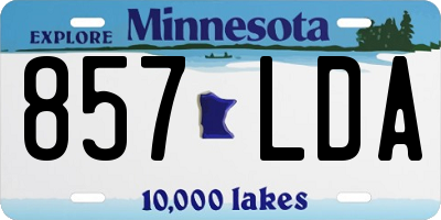 MN license plate 857LDA