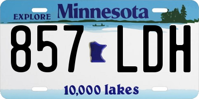 MN license plate 857LDH