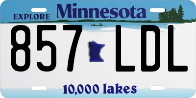 MN license plate 857LDL