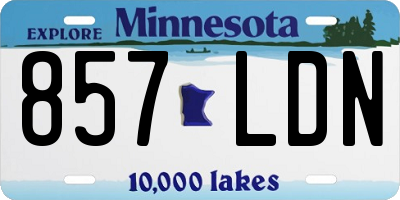 MN license plate 857LDN