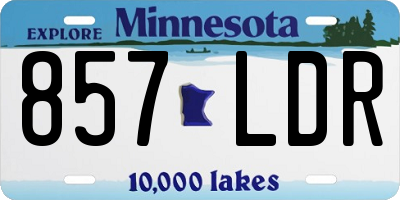MN license plate 857LDR