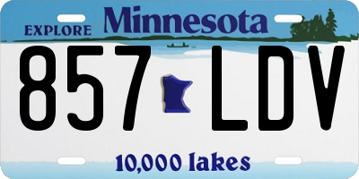 MN license plate 857LDV