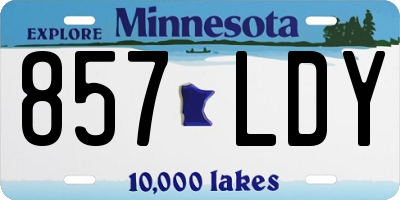 MN license plate 857LDY