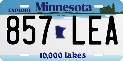 MN license plate 857LEA