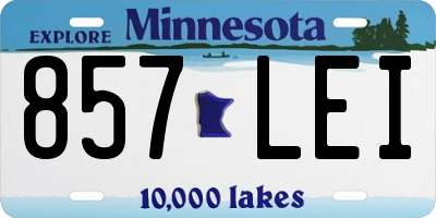 MN license plate 857LEI