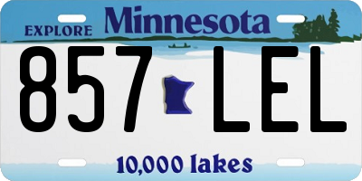 MN license plate 857LEL