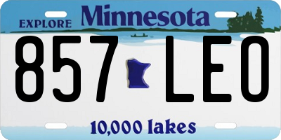 MN license plate 857LEO