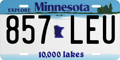 MN license plate 857LEU