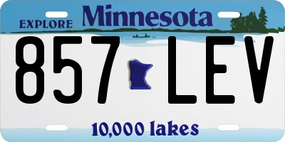 MN license plate 857LEV