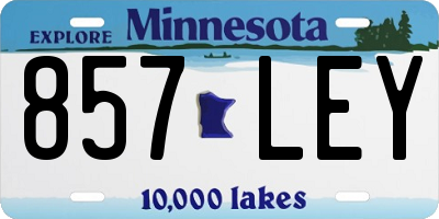 MN license plate 857LEY