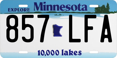MN license plate 857LFA